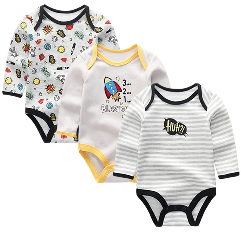 Infant 3-pc Long Sleeve Bodysuit