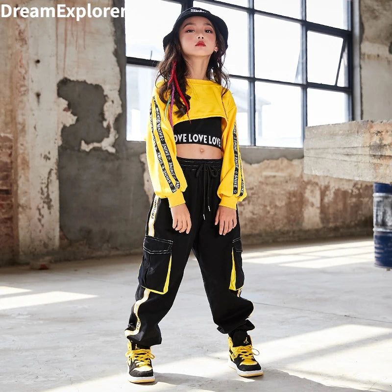 Girls 3-pc Hip Hop Cargo Pant Set