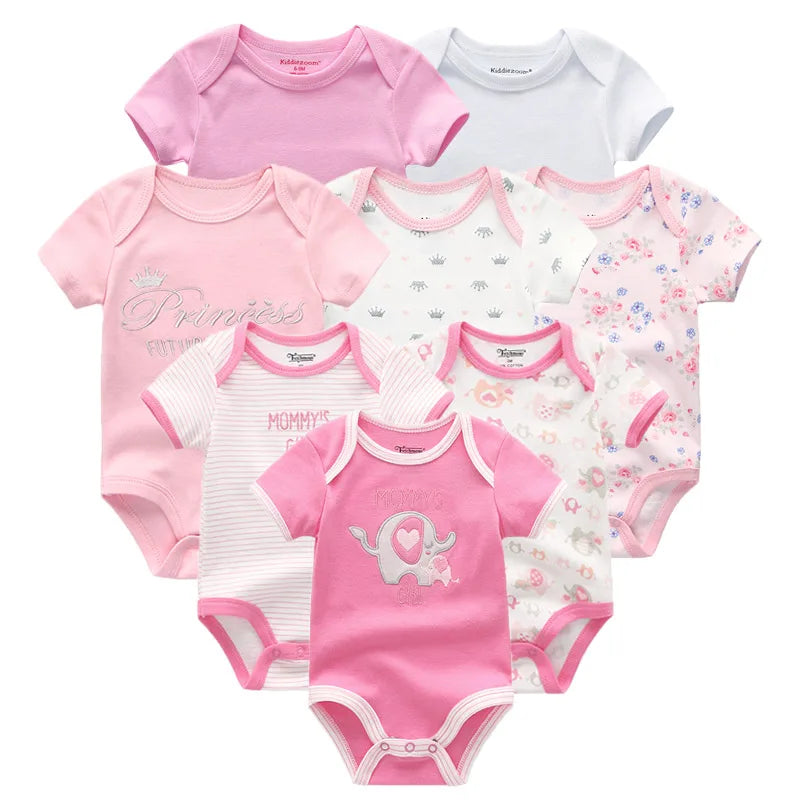 Infant 8-pc Short Sleeve Onesies Bodysuit