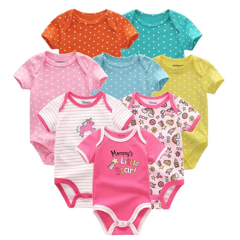 Infant 8-pc Short Sleeve Onesies Bodysuit