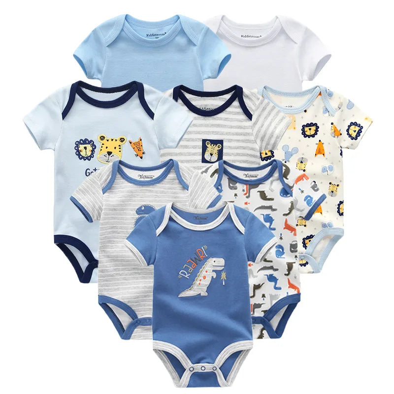 Infant 8-pc Short Sleeve Onesies Bodysuit