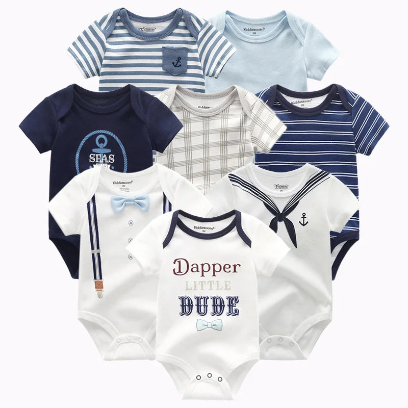 Infant 8-pc Short Sleeve Onesies Bodysuit