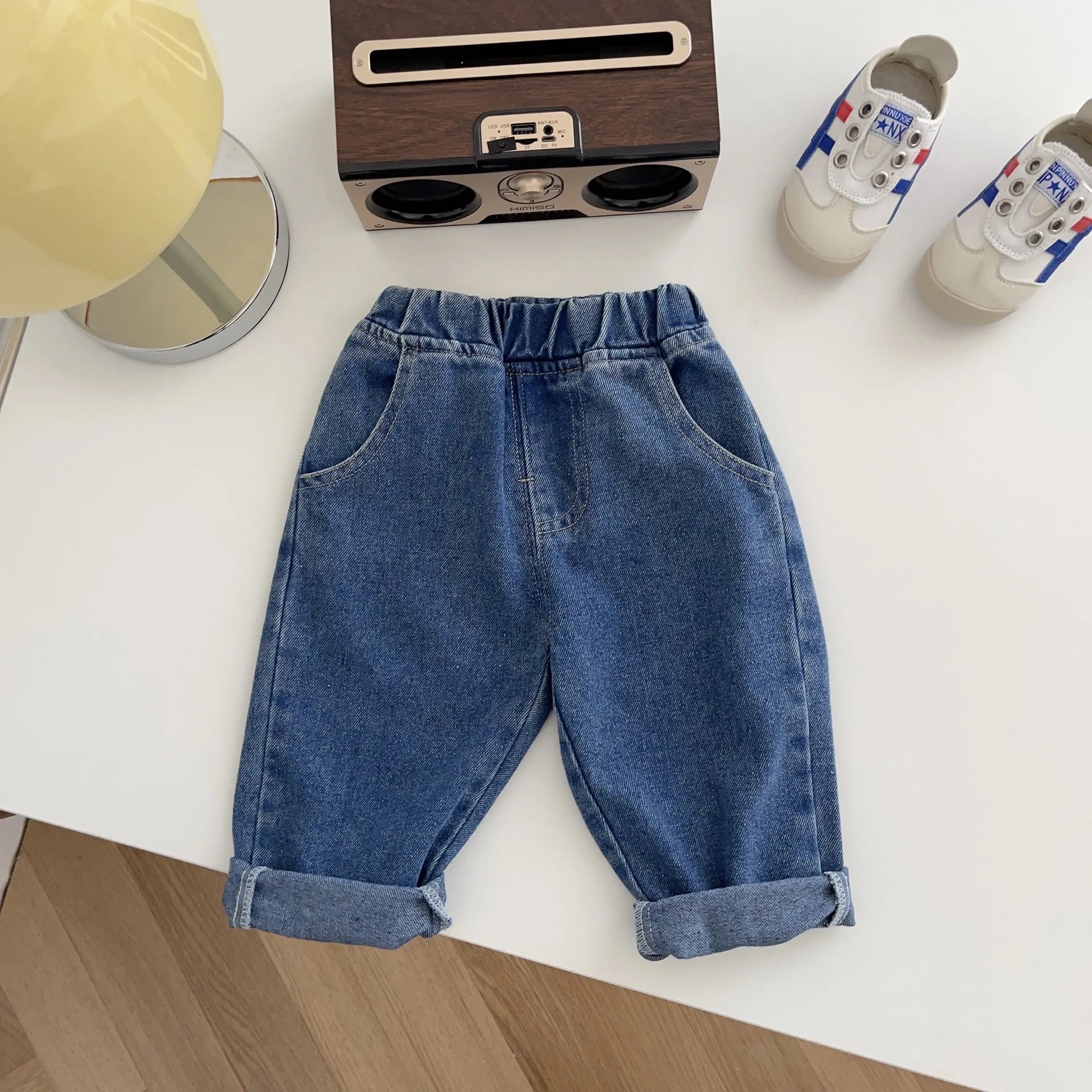 Baby Toddler Boy Stretch Elastic Waist Denim Pants