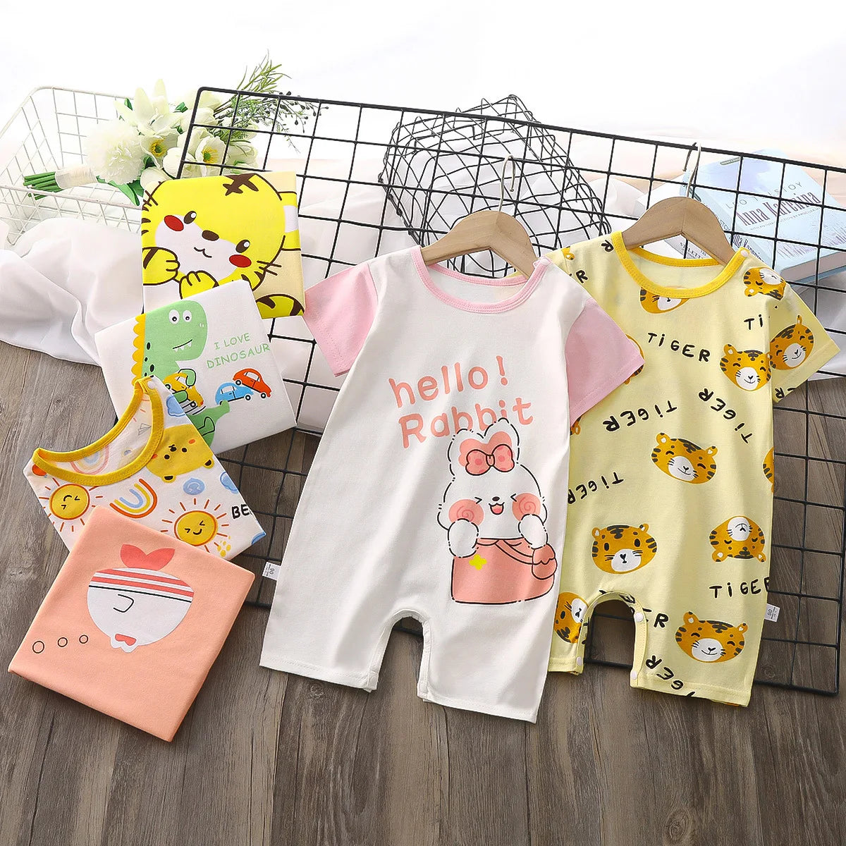 Short-sleeved Children's Jumpsuit Romper